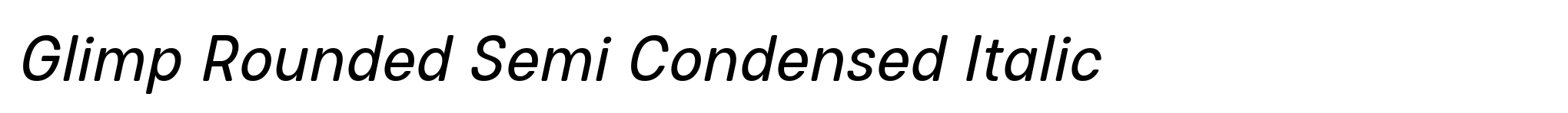 Glimp Rounded Semi Condensed Italic image